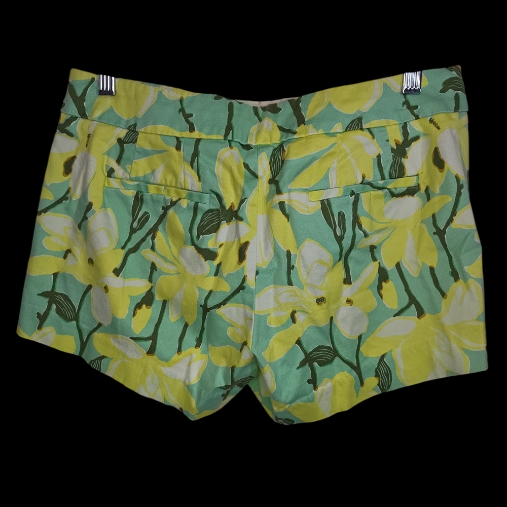 J. Crew Green and Yellow Floral Women's Shorts - Picture 2 of 4